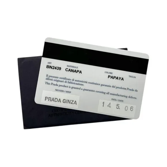 Prada Orange Canvas Small Canapa Tote Bag - Picture 10 of 10